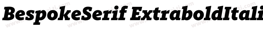 BespokeSerif ExtraboldItalic字体转换